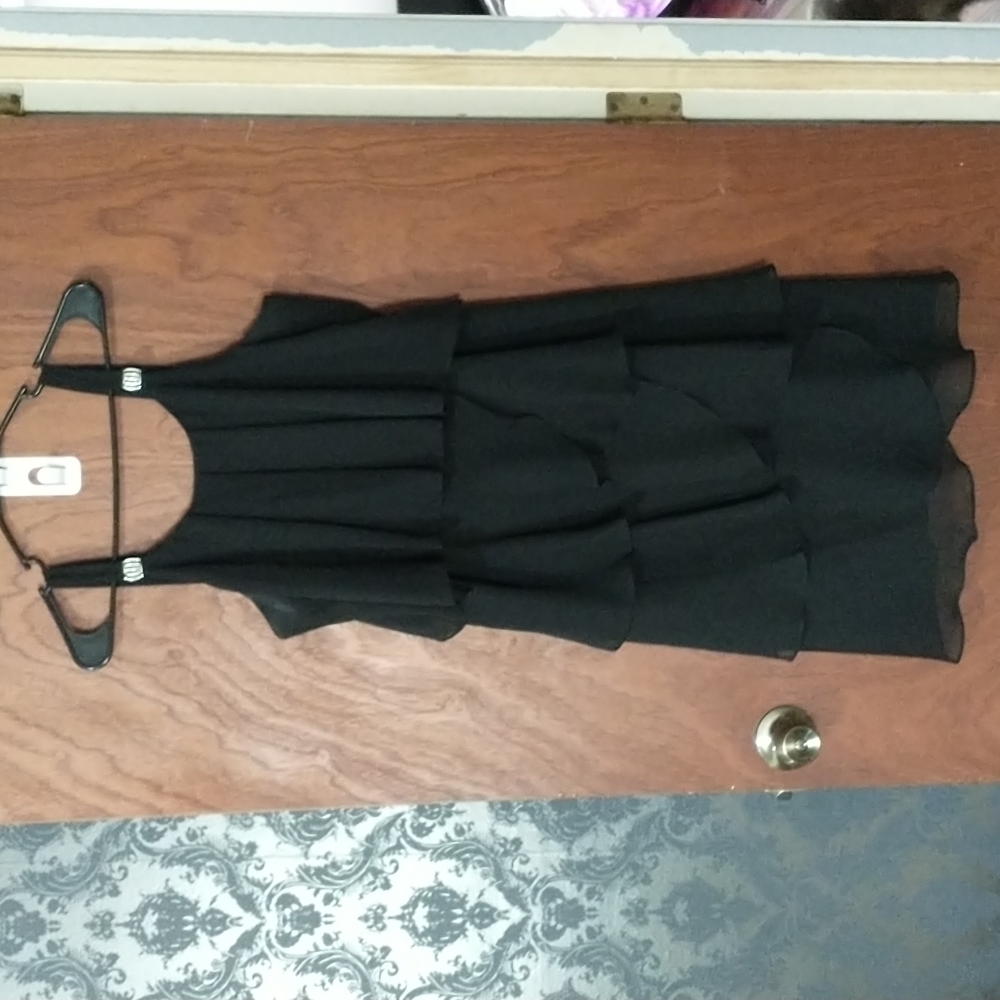 Knee length black dress
